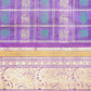 Violet Kanchi Checks Thread Buti Pure Silk Cotton  Handloom Saree
