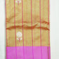 Gold Pink Chanderi Zari Donaal Buti Pure Silk  Handloom Saree