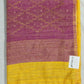 Yellow Bengal Mutka Pure Silk Handloom saree