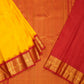 Yellow Gadwal Zari Buti Pure Silk Saree