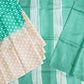 Green Tussar Hand Block Print Pure Handloom Saree