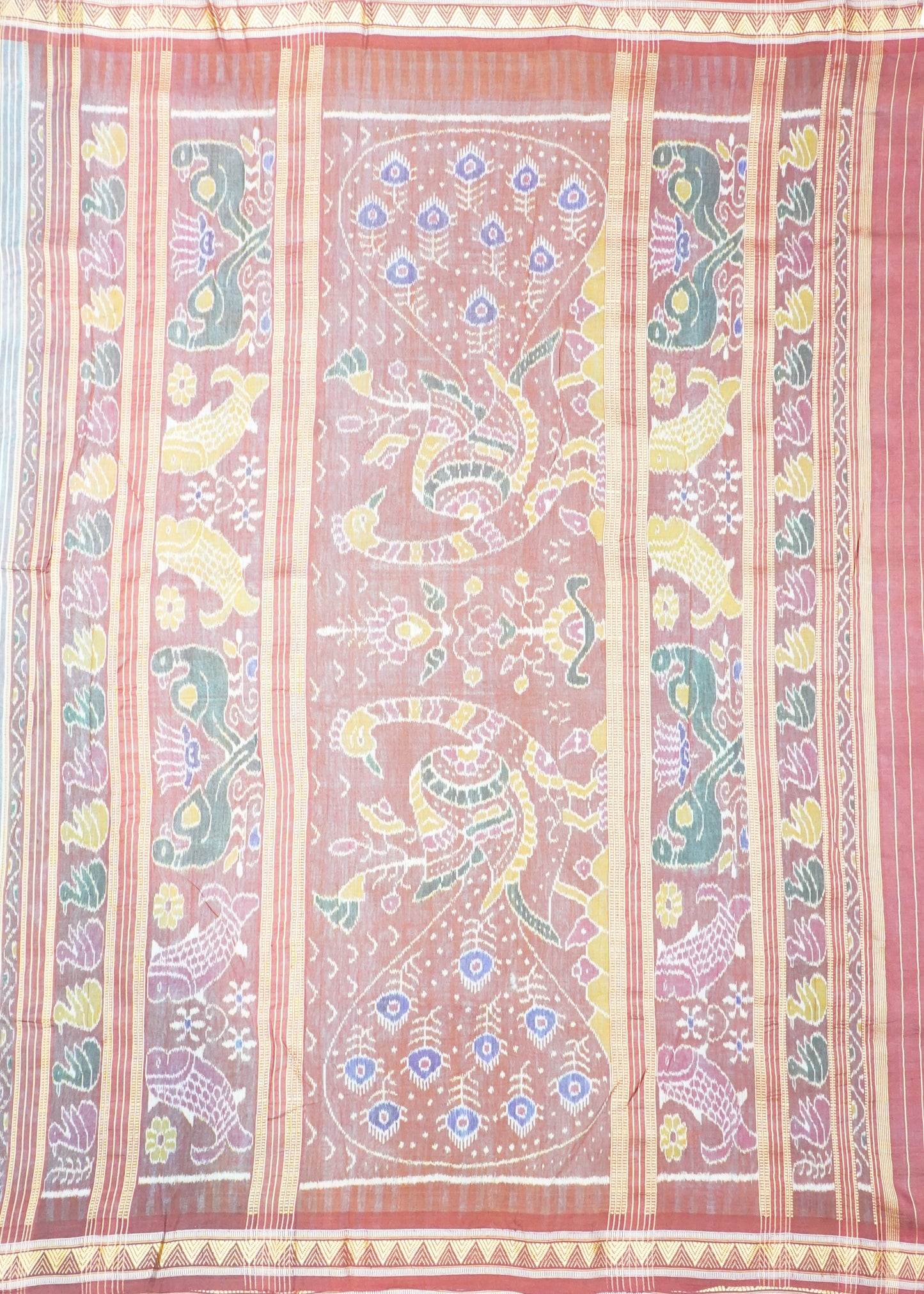 Sea Blue Orissa Dongria Pure Silk Handloom Saree
