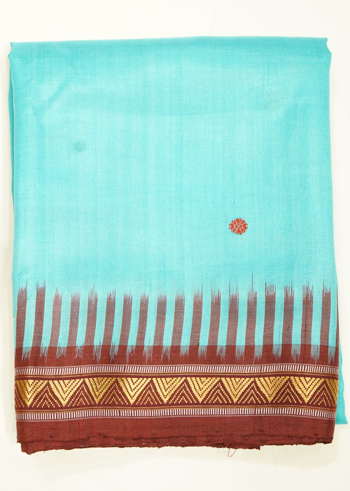 Sea Blue Orissa Dongria Pure Silk Handloom Saree