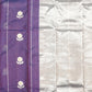 Dark Violet Chanderi Zari Eknaal Buti Pure Silk  Handloom Saree