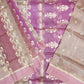 Mauve Banaras Rangkaat Kora Pure Silk Handloom Saree