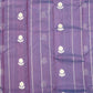 Dark Violet Chanderi Zari Eknaal Buti Pure Silk  Handloom Saree