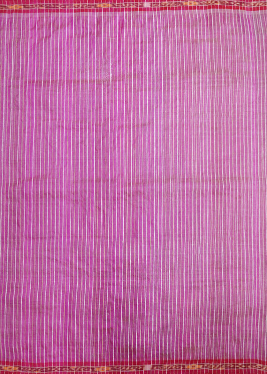 Pink Orissa Net Pure Silk Handloom Saree
