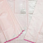 Light Pink Chanderi  Zari Donaal Buti Pure Silk  Handloom Saree