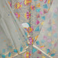 Gray Bengal Jamdhani Buti Muslin Pure Silk Handloom saree
