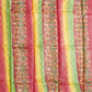 Black Tussar Hand Block Print Pure Handloom Saree