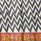 Black Tussar Hand Block Print Pure Handloom Saree