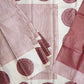 Cream Tussar Hand Block Print Pure Handloom Saree