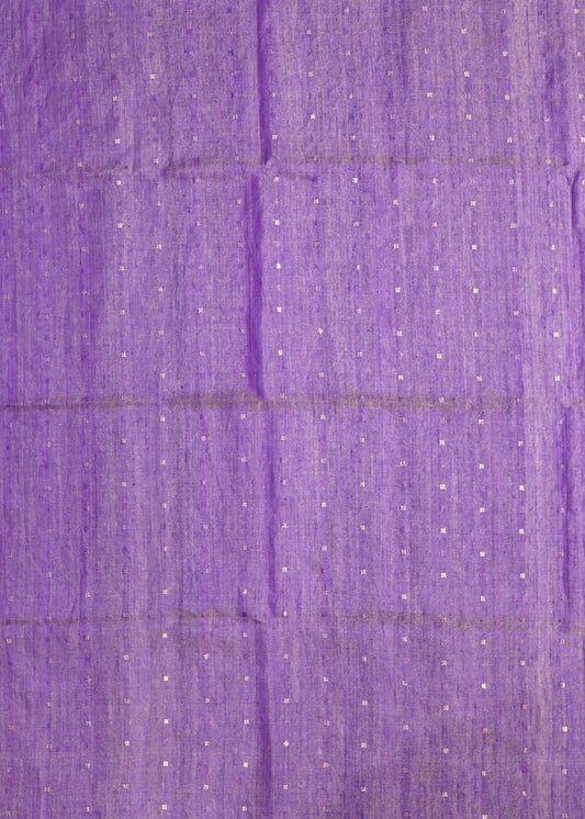 Violet Bengal Mutka Pure Silk Handloom Saree