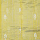 Gold Yellow Chanderi Checks Eknaal Buti Pure Silk Handloom Saree