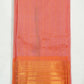Apricot Peteru Zari Border Pure Silk Cotton Handloom Saree