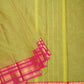 Green Chettinadu Plane Zari Border Pure Cotton Handloom Saree