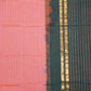 Apricot Peteru Zari Border Pure Silk Cotton Handloom Saree