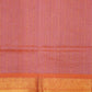 Apricot Peteru Zari Border Pure Silk Cotton Handloom Saree
