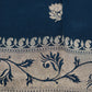 Blue Banaras Silk Saree with Zari Border