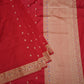 Red Banaras Katan Silk Saree with Thread Border