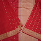Red Banaras Katan Silk Saree with Thread Border