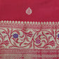 Red Banaras Katan Silk Saree with Thread Border