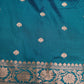 Peacock Green Banaras Katan Silk Saree with Zari Buttis