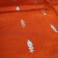 Orange Banaras Katan Silk Saree with Zari Border & Zari Buttis