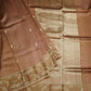 Brown Banaras Raw Mango Silk Saree with Zari Buttis