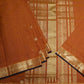 Gold Pure Handloom Kanchi Silk Cotton Saree with Zari Border