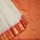 Cream Gadwal Zari Buti Pure Silk Cotton Saree