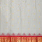 Cream Gadwal Zari Buti Pure Silk Cotton Saree