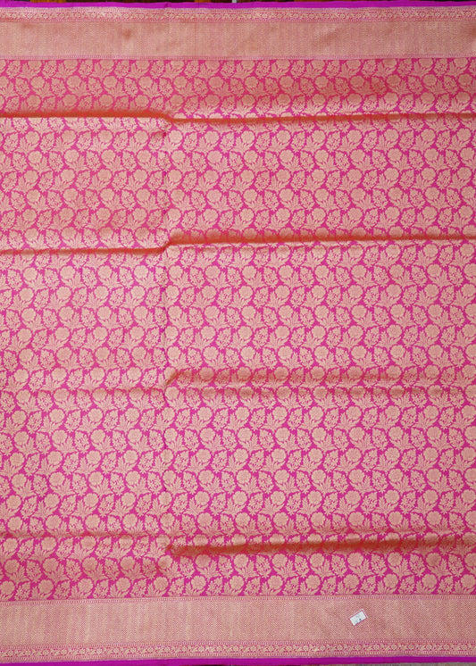 Pink Banaras Tanchui Jamawaar Katan Pure Silk Saree