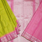 Parrot Green Gadwal Zari Buti Pure Silk Saree