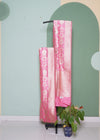 Pink Banaras Zari Buti Pure Silk Saree