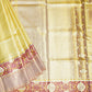 Yellow Gold Kanchi All Over Zari Tissue Pure Silk Handloom Saree