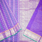 Violet Kanchi Checks Thread Buti Pure Silk Cotton  Handloom Saree