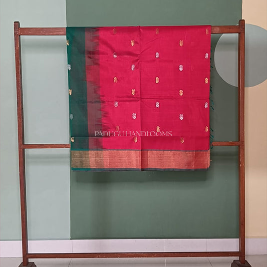 Green Mangalagiri  Pure Silk Handloom Saree