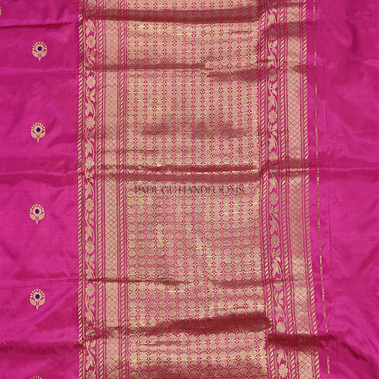 Pink Banaras Katan Pure Silk Handloom Saree