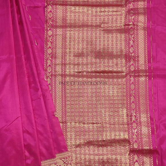 Pink Banaras Katan Pure Silk Handloom Saree