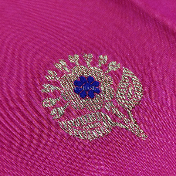 Pink Banaras Katan Pure Silk Handloom Saree