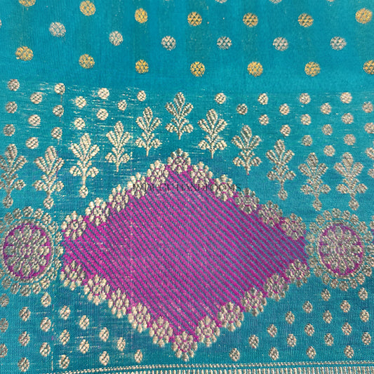 Light Blue Venkatagiri Pure Silk Handloom Saree