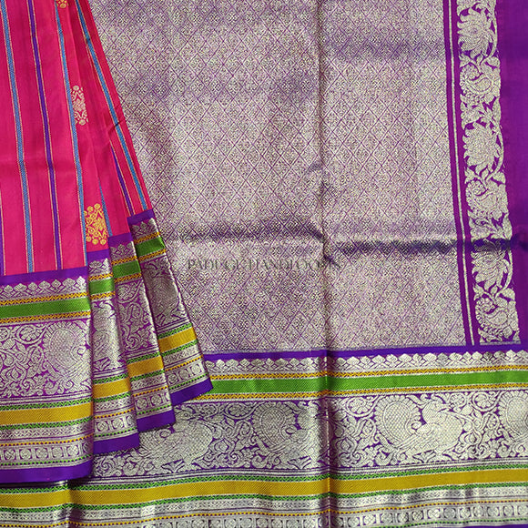 Pink Venkatagiri Pure Silk Handloom Saree