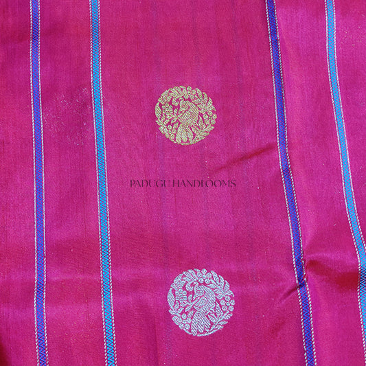 Pink Venkatagiri Pure Silk Handloom Saree