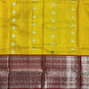 Yellow with Maroon Border Venkatagiri Pure Silk Handloom Saree