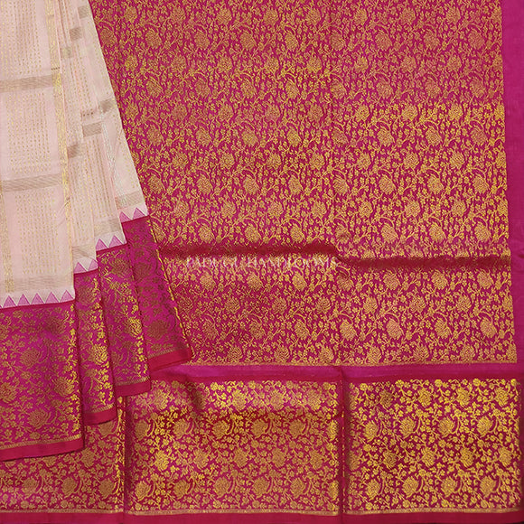 Light Pink Venkatagiri Pure Silk Handloom Saree