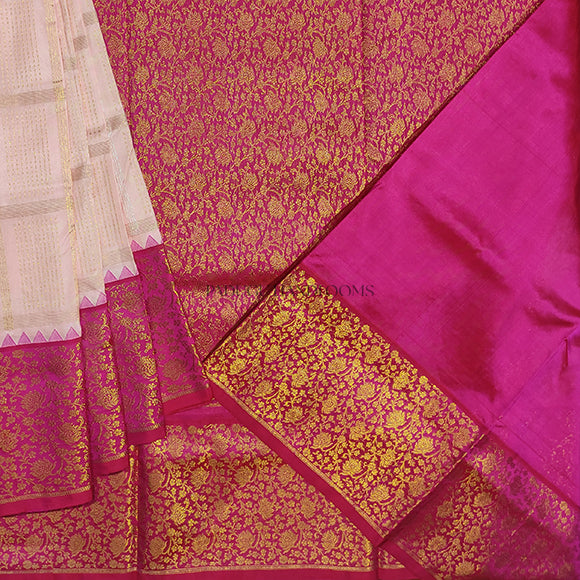 Light Pink Venkatagiri Pure Silk Handloom Saree