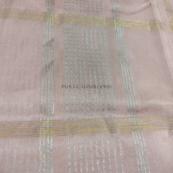 Light Pink Venkatagiri Pure Silk Handloom Saree