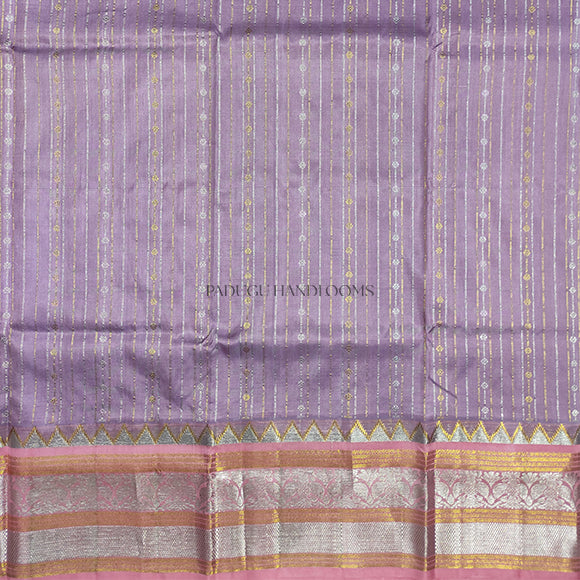 Light Purple Venkatagiri Pure Silk Handloom Saree