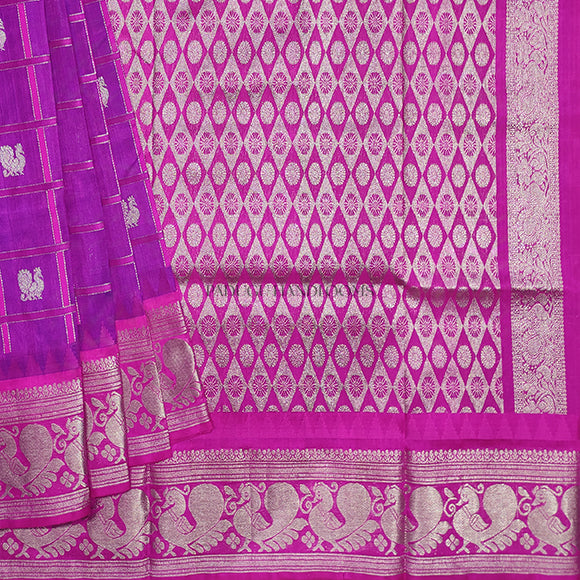 Violet Venkatagiri Pure Silk Handloom Saree